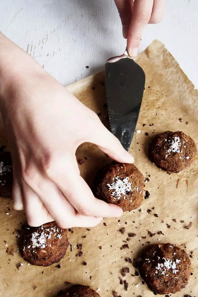 Gluten-free chocolate coconut biscuits